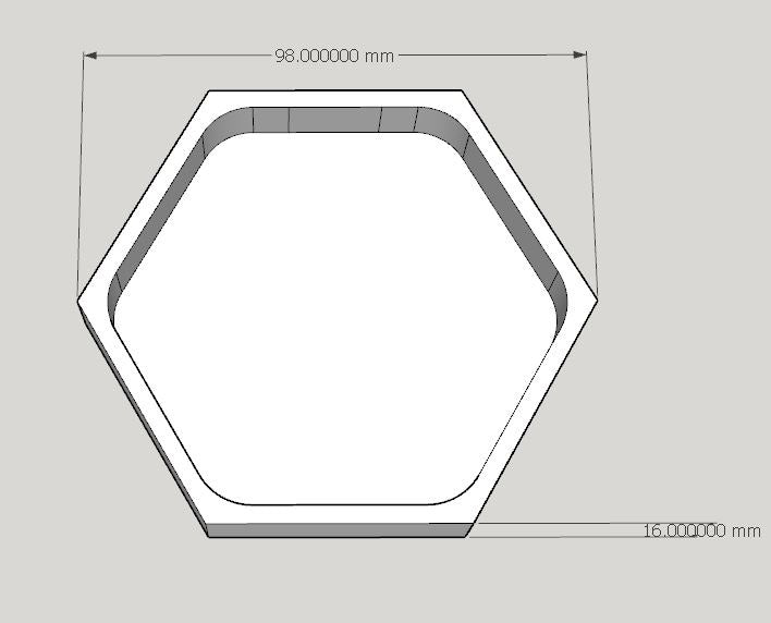 Hex Game Piece Tray