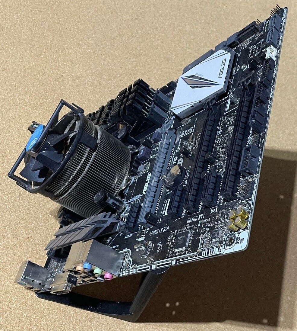 Vertical 60 degree Motherboard Stand for CPU crypto mining